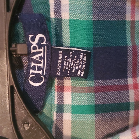 Chaps Multicolor Plaid Button Down Shirt - Picture 2 of 5